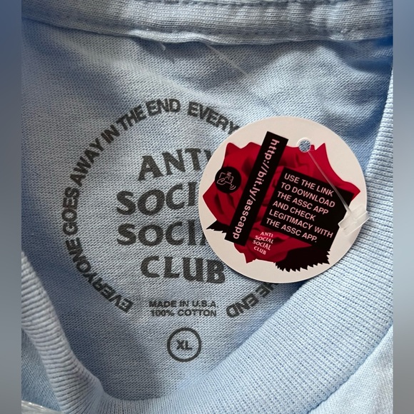 Anti Social Social Club Partly Cloudy Tee - Picture 6 of 6